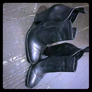 Black leather dolce vita booties